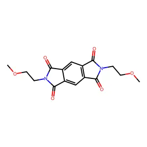 2,6-bis(2-methoxyethyl)pyrrolo[3,4-f]isoindole-1,3,5,7(2H,6H)-tetrone structure