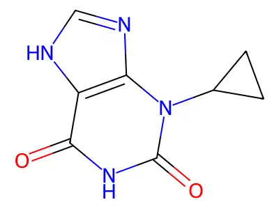 1H-Purine-2,6-dione, 3,7-dihydro-3-cyclopropyl- structure