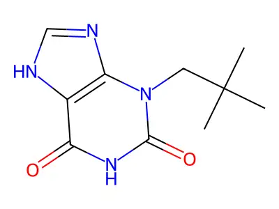 1H-Purine-2,6-dione, 3,7-dihydro-3-(2,2-dimethylpropyl)- structure