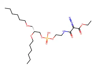 1,2-Di-O-hexylglycero-3-(ethyl diazomalonamidoethyl phosphate) structure