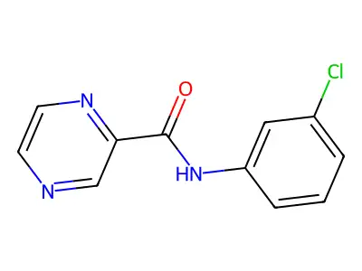 N-(3-chlorophenyl)pyrazine-2-carboxamide structure