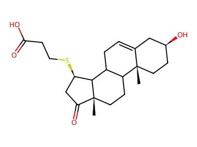 15beta-Carboxyethylmercaptodehydroepiandrosterone structure