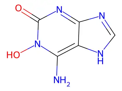 1,2-Dihydroxy-6-aminopurine structure