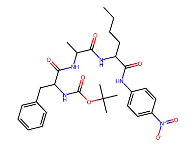 Boc-D-Phe-Ala-Nle-p-nitroanilide structure