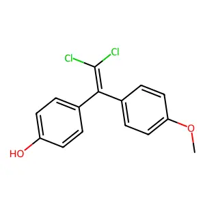 4-[2,2-Dichloro-1-(4-methoxyphenyl)ethenyl]phenol structure