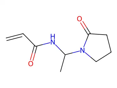 N-[1-(2-oxopyrrolidin-1-yl)ethyl]prop-2-enamide structure