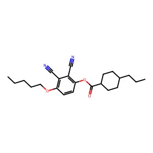 2,3-Dicyano-4-(pentyloxy)phenyl 4-propylcyclohexanecarboxylate structure