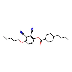 2,3-Dicyano-4-(pentyloxy)phenyl 4-butylcyclohexanecarboxylate structure