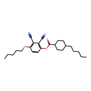 2,3-Dicyano-4-(pentyloxy)phenyl 4-pentylcyclohexanecarboxylate structure