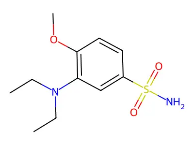 3-(Diethylamino)-4-methoxybenzenesulfonamide structure