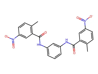 2-Methyl-N-(3-((2-methyl-5-nitrobenzoyl)amino)phenyl)-5-nitrobenzamide structure
