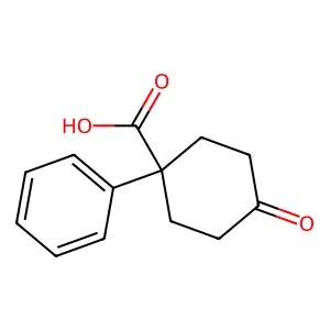 4-Oxo-1-phenylcyclohexane-1-carboxylic acid structure