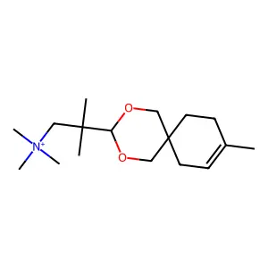N,N,N,I(2),I(2),9-Hexamethyl-2,4-dioxaspiro[5.5]undec-8-ene-3-ethanaminium structure