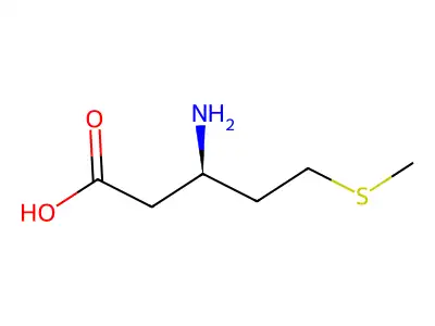 (S)-3-amino-5-(methylthio)pentanoic acid hydrochloride structure