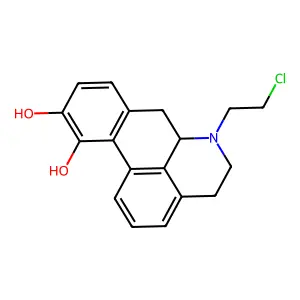 (6aR)-6-(2-Chloroethyl)-5,6,6a,7-tetrahydro-4H-dibenzo(de,g)quinoline-10,11-diol structure