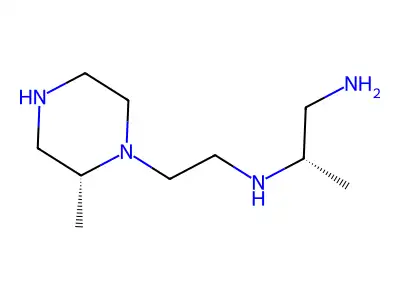 1-(2-(1-Amino-2-propyl)aminoethyl)-2-methylpiperazine structure