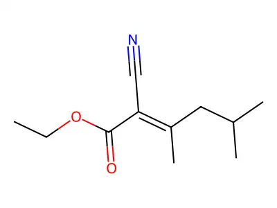 Ethyl 2-cyano-3,5-dimethylhex-2-enoate structure