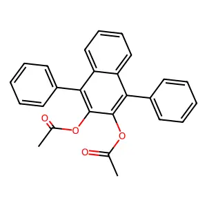 (3-Acetyloxy-1,4-diphenylnaphthalen-2-yl) acetate structure