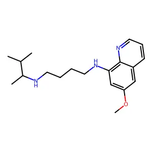 N-(6-methoxyquinolin-8-yl)-N'-(3-methylbutan-2-yl)butane-1,4-diamine structure