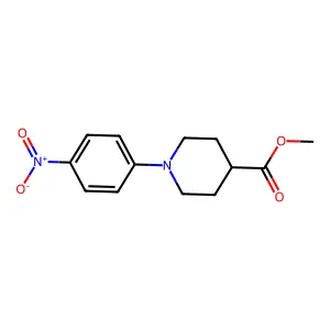 Methyl 1-(4-nitrophenyl)piperidine-4-carboxylate structure