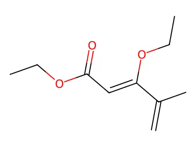 Ethyl 3-ethoxy-4-methylpenta-2,4-dienoate structure