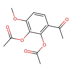 3-Acetyl-6-methoxy-1,2-phenylene diacetate structure