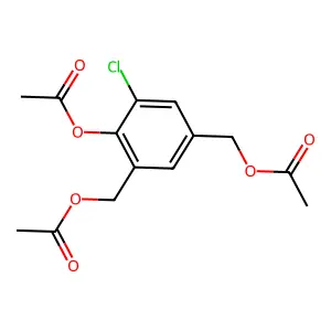 [4-(Acetyloxy)-5-chloro-1,3-phenylene]bis(methylene) diacetate structure