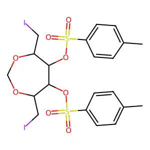 [4,7-bis(iodomethyl)-6-(4-methylphenyl)sulfonyloxy-1,3-dioxepan-5-yl] 4-methylbenzenesulfonate structure
