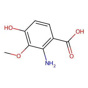 2-Amino-4-hydroxy-3-methoxybenzoic acid structure