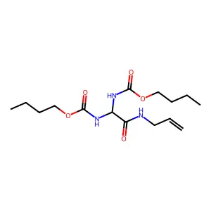 butyl N-[1-(butoxycarbonylamino)-2-oxo-2-(prop-2-enylamino)ethyl]carbamate structure