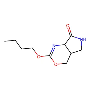 2-butoxy-4a,5,6,7a-tetrahydro-4H-pyrrolo[3,4-d][1,3]oxazin-7-one structure