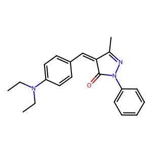 (4Z)-4-[[4-(diethylamino)phenyl]methylidene]-5-methyl-2-phenylpyrazol-3-one structure