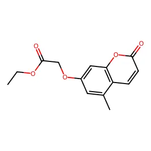 Ethyl [(5-methyl-2-oxo-2H-1-benzopyran-7-yl)oxy]acetate structure