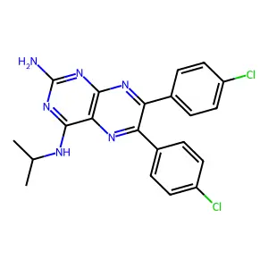 6,7-bis(4-chlorophenyl)-4-N-propan-2-ylpteridine-2,4-diamine structure