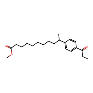 Methyl 10-(4-propanoylphenyl)undecanoate structure