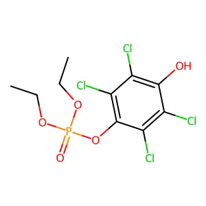 Diethyl 2,3,5,6-tetrachloro-4-hydroxyphenyl phosphate structure