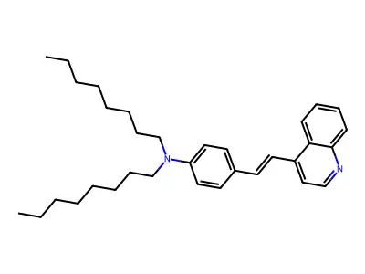 N,N-dioctyl-4-(2-quinolin-4-ylethenyl)aniline structure