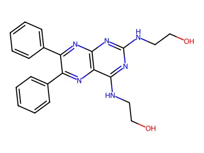 2,7-Diphenylpteridine-2,4-diyl)bis(azanediyl)diethanol structure