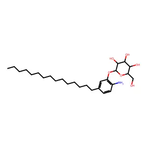 2-Amino-5-pentadecylphenyl beta-D-glucopyranoside structure