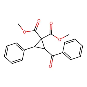 dimethyl 2-benzoyl-3-phenylcyclopropane-1,1-dicarboxylate structure
