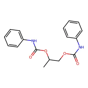 2-(phenylcarbamoyloxy)propyl N-phenylcarbamate structure