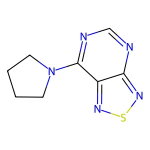7-Pyrrolidin-1-yl-[1,2,5]thiadiazolo[3,4-d]pyrimidine structure