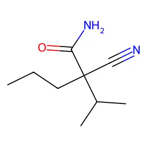 2-Cyano-2-(propan-2-yl)pentanamide structure
