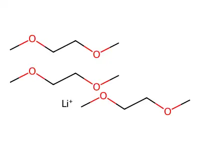 Tris(1,2-dimethoxyethane)lithium(1+) structure