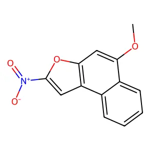 NAPHTHO(2,1-b)FURAN, 5-METHOXY-2-NITRO- structure