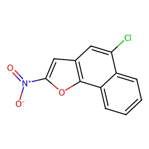 NAPHTHO(1,2-b)FURAN, 5-CHLORO-2-NITRO- structure