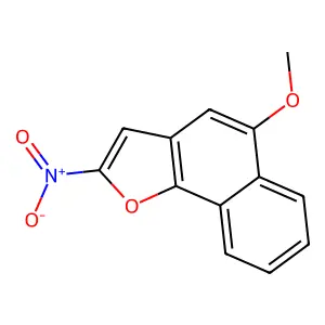 NAPHTHO(1,2-b)FURAN, 5-METHOXY-2-NITRO- structure