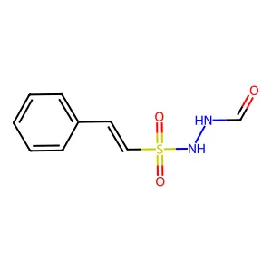 N-(2-phenylethenylsulfonylamino)formamide structure