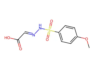 2-[(4-Methoxyphenyl)sulfonylhydrazinylidene]acetic acid structure