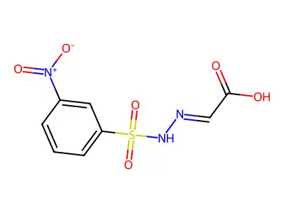 Acetic acid,2-[2-[(3-nitrophenyl)sulfonyl]hydrazinylidene]- structure